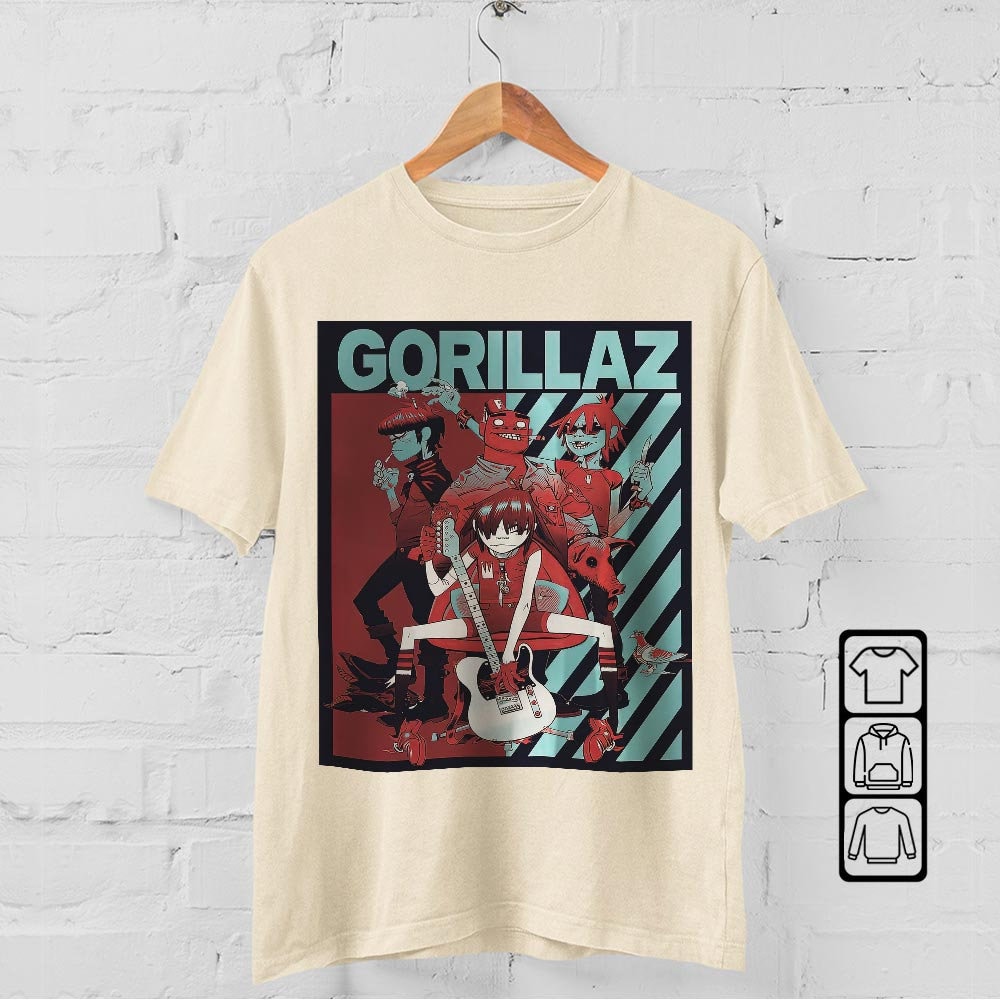 Discover Gorillaz Shirt Retro Vintage 90s Hip Hop Graphic