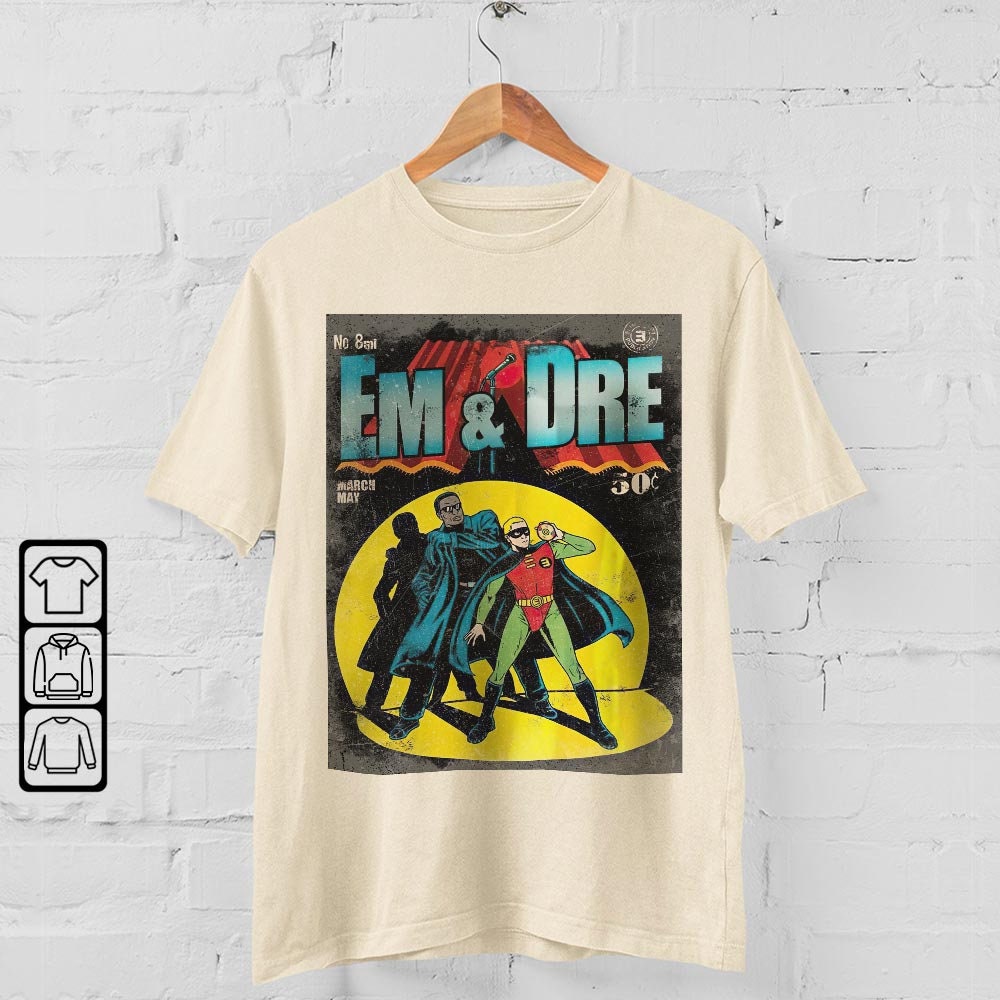 Discover Em And Dre Comic Art Book  Retro Vintage 90s Hip Hop Gifts For Fan T-Shirt
