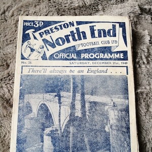 Preston North End v Southampton football programme 1949