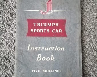 Triumph Sports Car Instruction Book