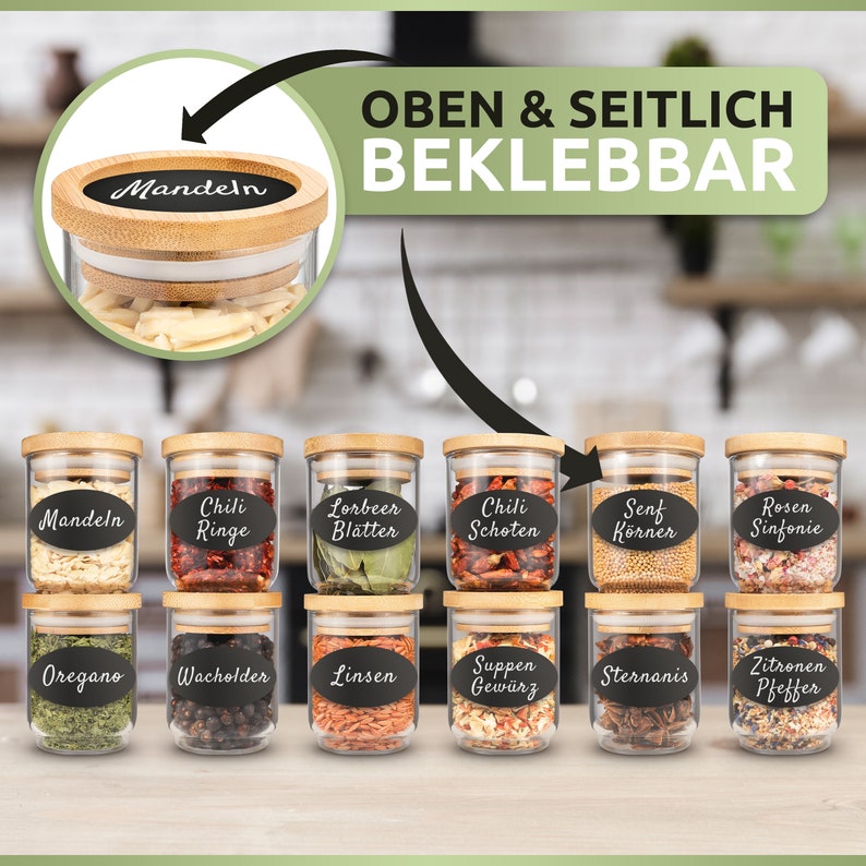 Set of 12 Stackable Spice Jars Set 150ml Glass Container With Etsy