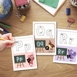 Alphabet & Number Tracing Flashcards: Preschool Printable (Digital Download) image 5