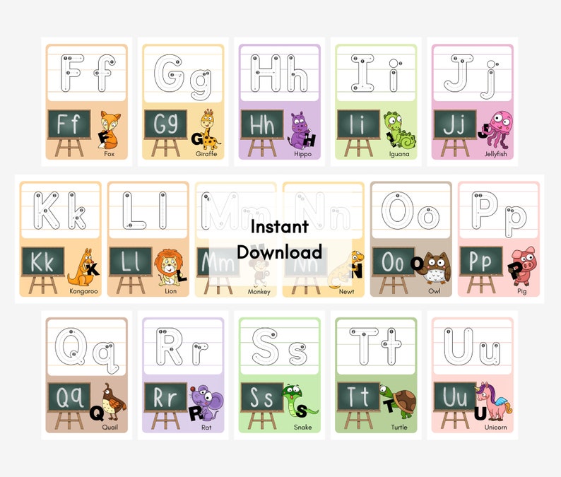 Alphabet & Number Tracing Flashcards: Preschool Printable (Digital Download) image 2