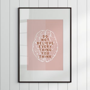 Neurodiversity Brain Art Print for Therapy Office Mental Health Decor Therapy Anxiety Psychology School Counselor