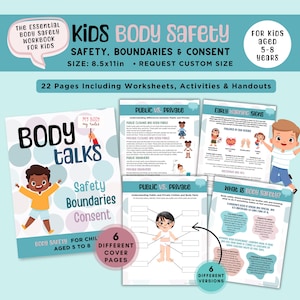 Sicurezza del corpo dei bambini, limiti e consenso "Body Talks" - Un quaderno di lavoro completo