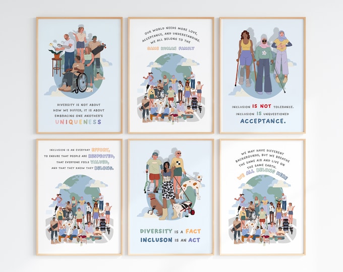 Social Justice, Inclusive, Diversity, Equity Poster Bundle ...