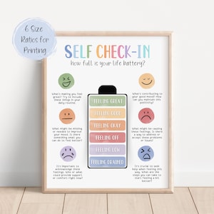 Zones of Regulation Battery Feelings Poster, Therapy Office Decor, Emotional Regulation, Mental Health, Calm Down Corner, Instant Download