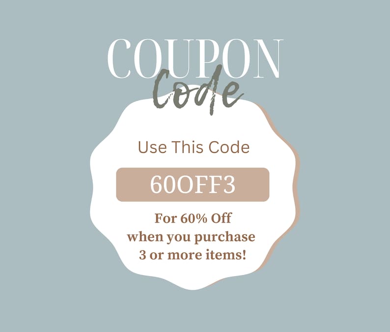 60% off 3 items