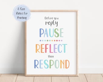 Therapy Print, Therapy Office Decor Print, Calming Techniques, Mental Health Poster, Calm Down Corner, Digital Download