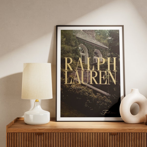 Polo Ralph Lauren Poster Print | Vintage Polo Wall Art Old Money Classy A3 A4 Home Poster Print | Wall Art