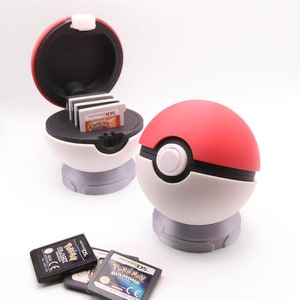 Étui de jeu pour Pokeball Nintendo DS/3DS - Réplique de l'étui de jeu Pokemon - Cadeau pour les fans et les joueurs de Pokémon - Cartouche de stockage - Porte-cartes