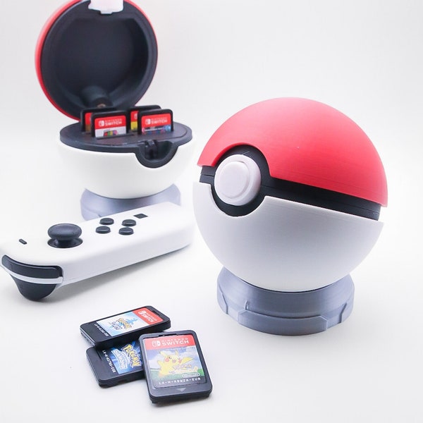 Pokeball Nintendo Switch Game Case - Pokemon Replica Prop Game Case - Gift for Pokemon Fans and Gamers - nintendo switches accessories