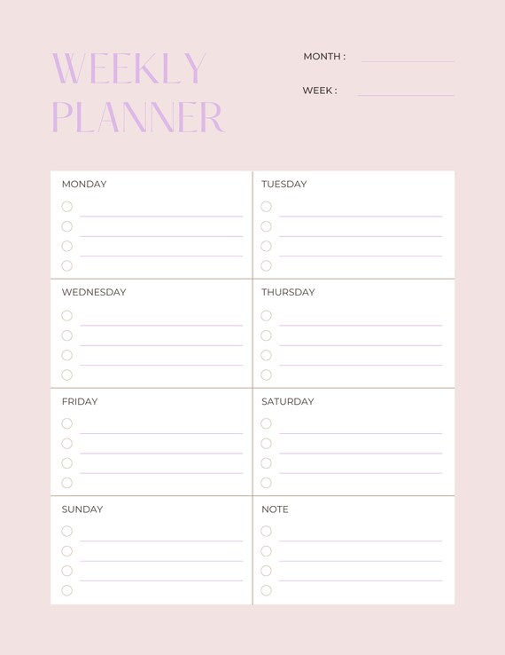 Printable Planner Download Daily Planner to Do List - Etsy
