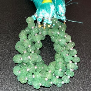 Natural Green Strawberry Quartz Smooth Melon Shape Beads Quartz Carving Beads Quartz Melon Shape beads Gemstone beads Wholesale Beads