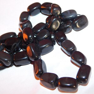 AA natural black opal tumble line gemstone tumble shape natural black opal