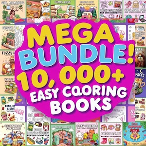 Über 10.000 Malvorlagen zum digitalen Download, einfache Malbücher, Hochzeitsaktivität für Kinder und Erwachsene, Malbuch zum Stöbern, Coco, digitales Produkt