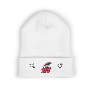 Slay Embroidered Beanie, Cozy Winter Hat, Unique Gift for Her, Streetwear Accessories, SLAY Beanie, Trendy Knit Cap