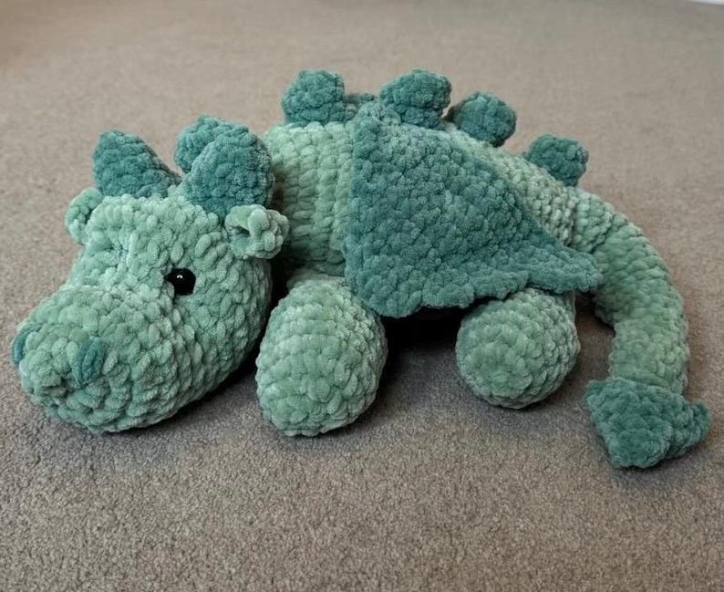 Crochet Floppy Dragon Plushy PDF | ORIGINAL Pattern image 3