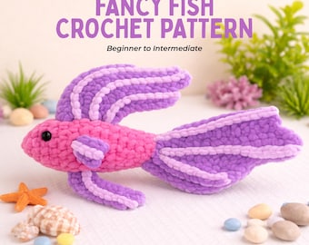 Patrón PDF de pez de ganchillo