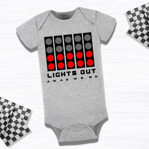 Lights Out Formula 1 Baby Onesie F1 Baby Outfit