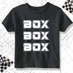 Box Box ピットクルー幼児用 Tシャツ、キッズ F1 Tシャツ、子供用フォーミュラ 1 服