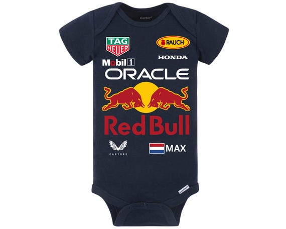 RedBull Racing F1 Baby Onesies® Formula 1 Kid, F1 Infant Clothes RedBull F1 Max Verstappen Baby Bodysuit, racing suit costume