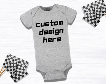 Benutzerdefinierte Rasse Baby Body, personalisierte F1 Baby Bodysuit, Rennauto-Body