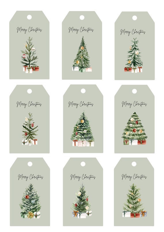 Vintage DIY Merry Christmas Gift Tags - Printable Rustic Holiday Favor Tags  – CraftyKizzy