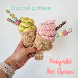 Taiyaki Ice Cream Crochet pattern