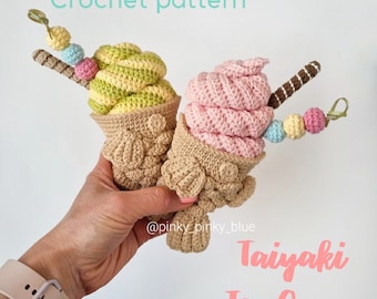 Taiyaki Ice Cream Crochet pattern