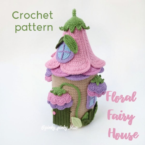 Motif floral au crochet pour une maison de fée