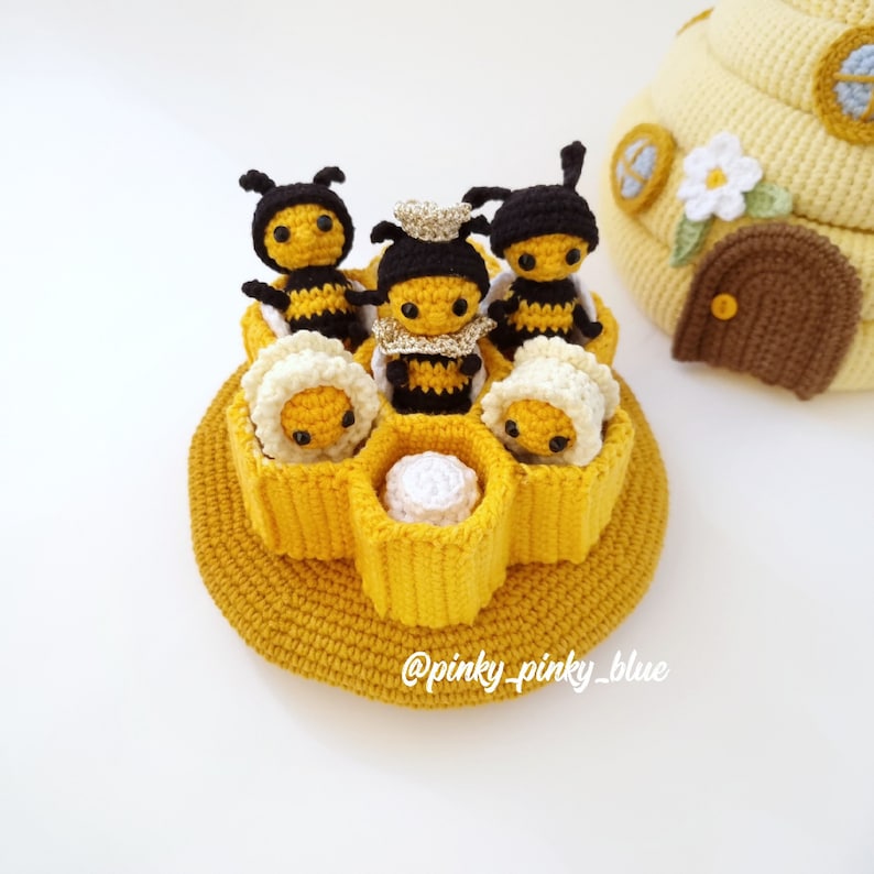 Beehive with Bees Crochet Pattern image 10