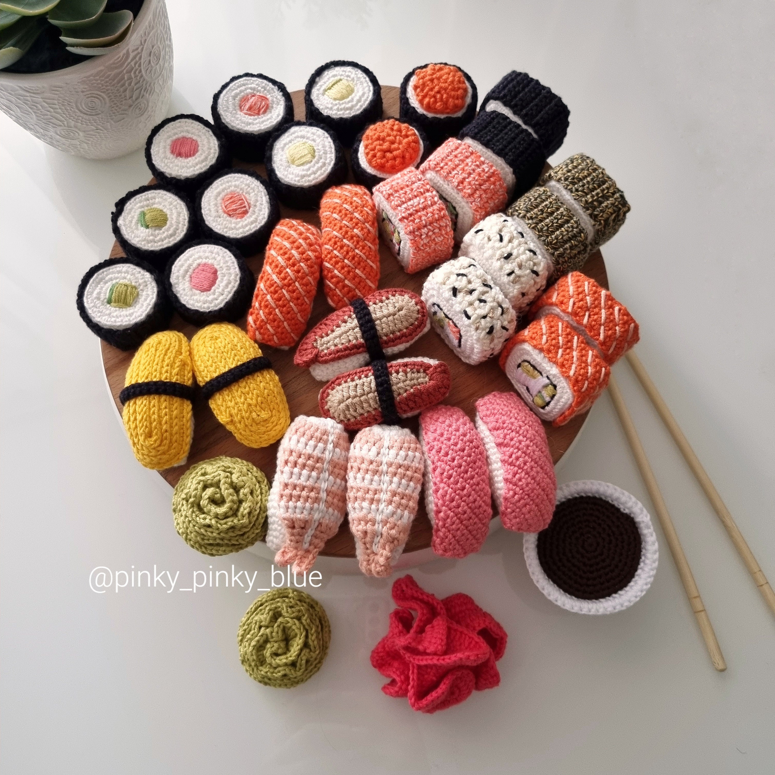 寿司とロールのセットかぎ針編みのパターン - Etsy 日本