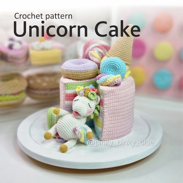 Unicorn Cake PDF Crochet Pattern