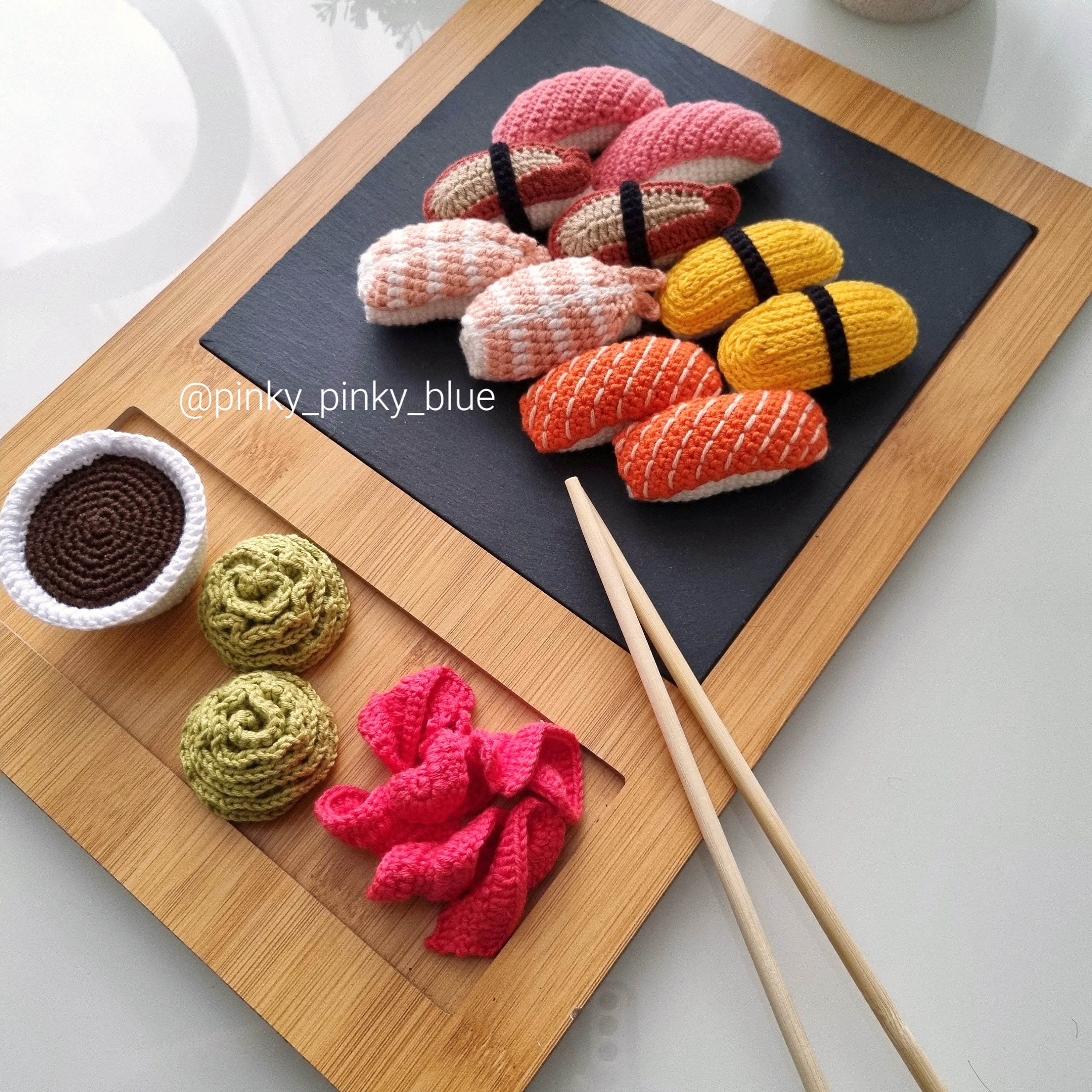 寿司とロールのセットかぎ針編みのパターン - Etsy 日本