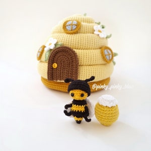 Ruche avec des abeilles au crochet image 5