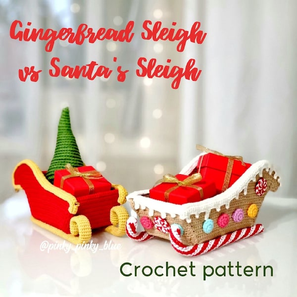 Gingerbread Sleight + Patron de crochet du Père Noël