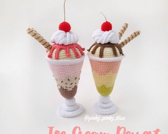 Ice Cream Dessert Crochet Pattern