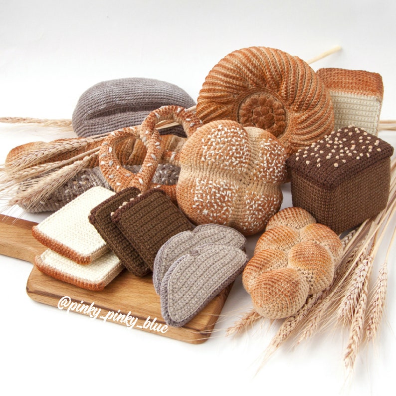 Bakkerijproducten speelset haakpatroon afbeelding 2