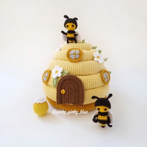 Ruche avec des abeilles au crochet image 7