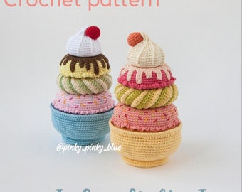 Ice Cream Stacking Toy Crochet Pattern