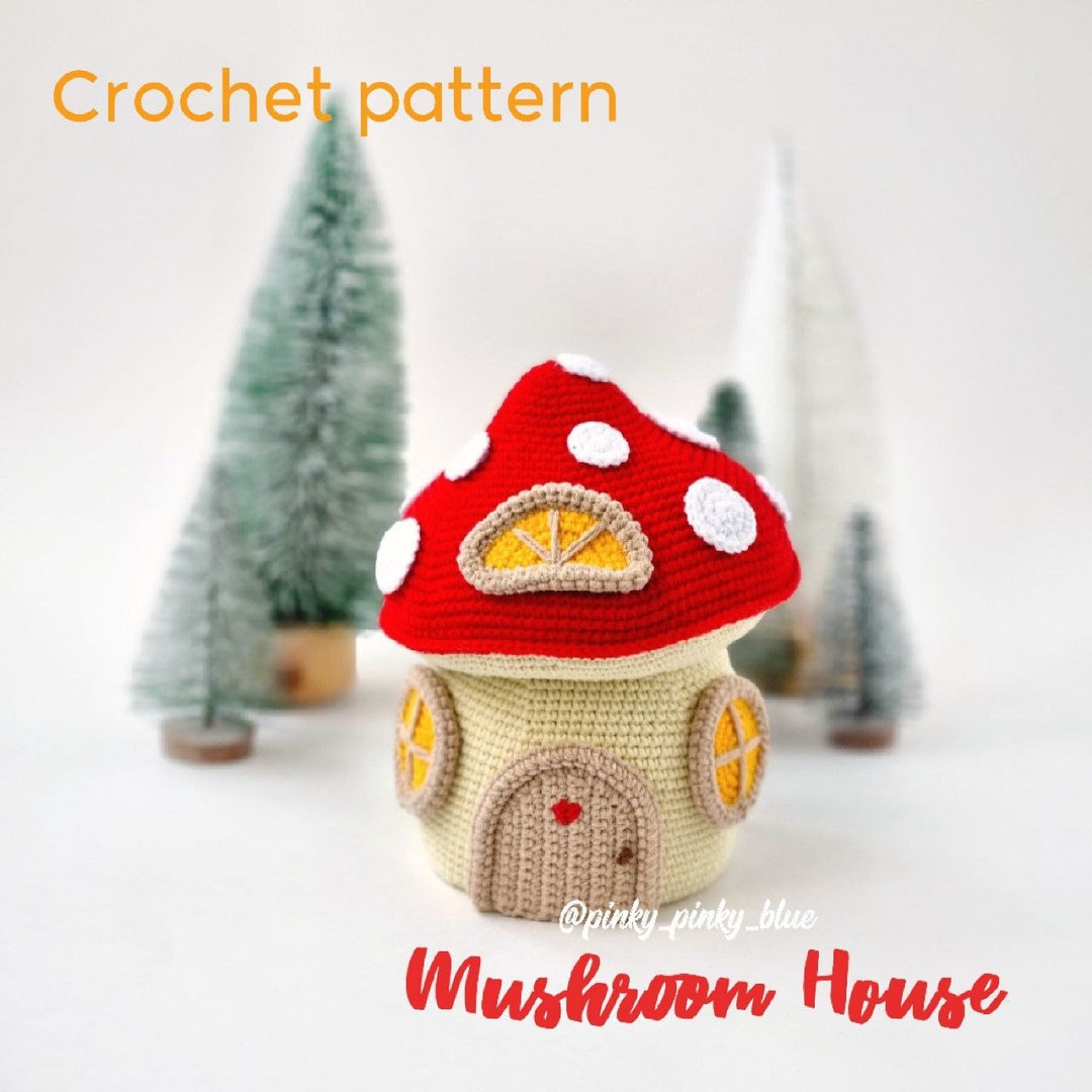 Mushroom House Crochet Pattern - Etsy