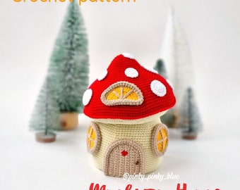 Mushroom House Crochet pattern