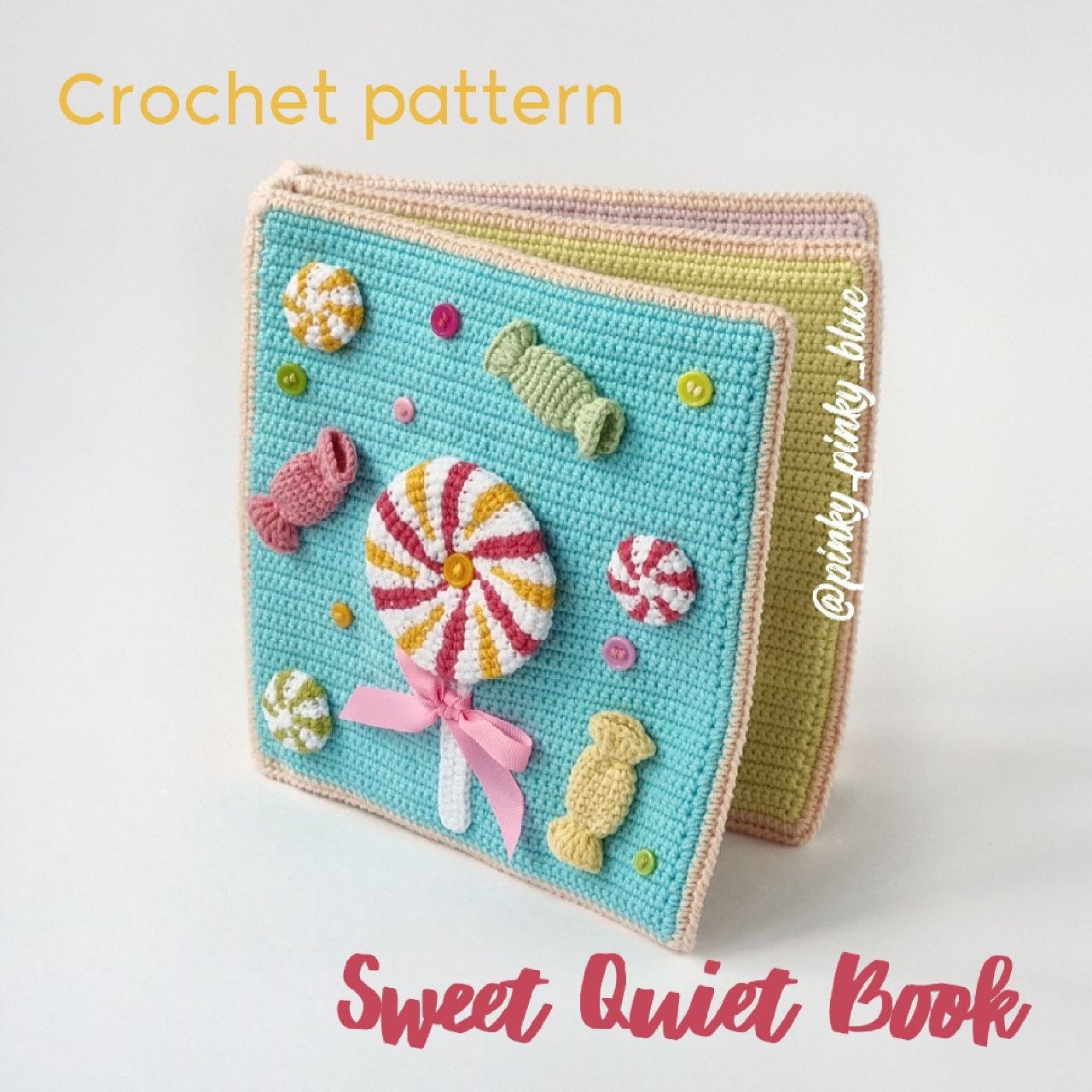 Quiet Book PDF Crochet PATTERN Busy Activity Book Kids Children Toddlers  Baby Soft Toy Educational Sensory Learning Shower Gift Pretend Play 