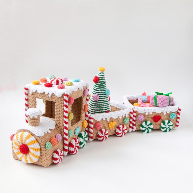 Gingerbread Train Crochet Pattern image 6