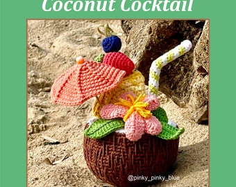Patrón de crochet de cóctel de coco