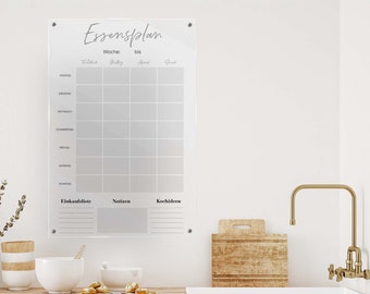 Essensplan "Basic", vertikal, Acrylkalender, personalierbares Geschenk inkl. Stift (abwischbar)