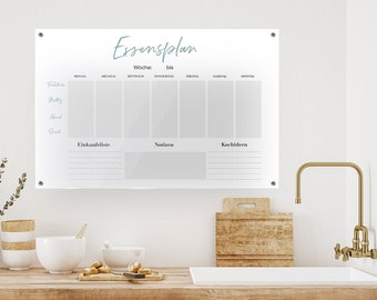 Meal plan "Basic", acrylic calendar, customizable gift incl. pen (wipeable)