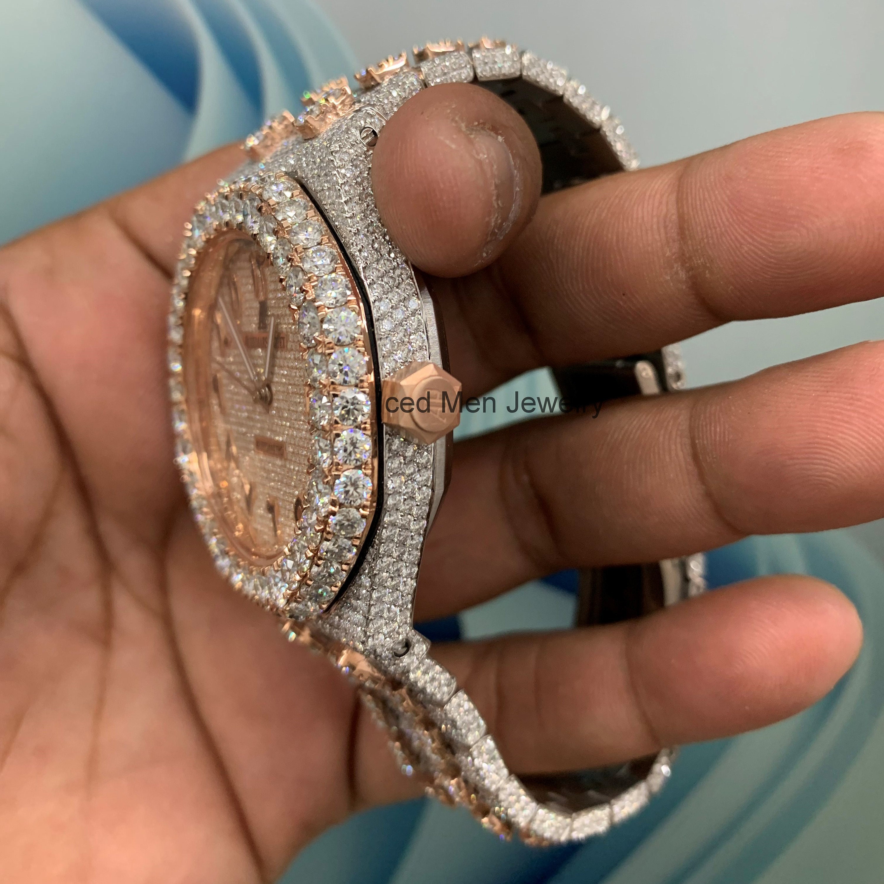 VVS Moissanite Diamond Watch Moissanite Diamond Studded 