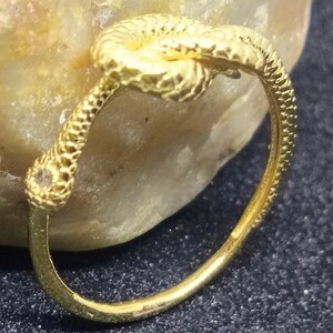 Snake ring, dainty ring,wrap ring, thin ring, gold plated silver ring, engraved ring gift for Her